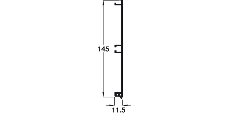 Plinth Panel 145x3000mm Alu Bru Cop Ano
