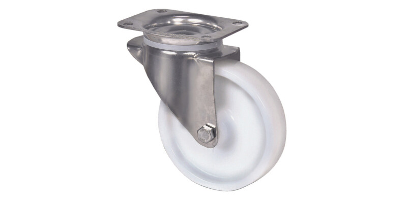 Swivel Single Wheel Castor, without Brake, &Oslash; 100 mm, Plate Fixing