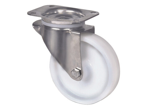 Swivel Single Wheel Castor, without Brake, &Oslash; 100 mm, Plate Fixing