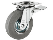 D100mm Castor Fixed wo Brake PL Galv