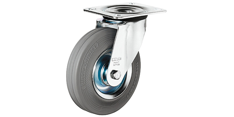 D80mm Castor Fixed wo Brake PL Galv