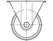 D80mm Castor Fixed wo Brake PL Galv