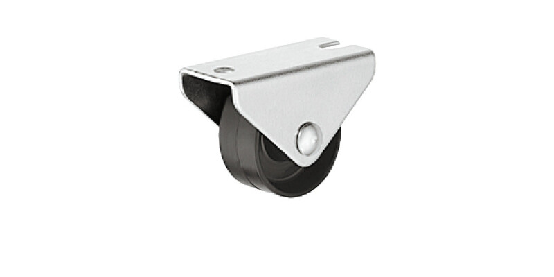 Single Wheel Castor, without Brake, &Oslash; 15-45 mm, Plate Fixing