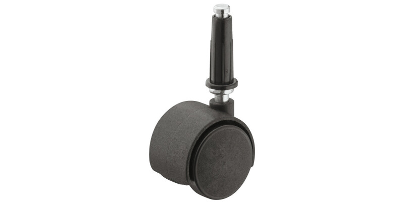Swivel Twin Wheel Castor, without Brake, &Oslash; 35-50 mm, Hooded