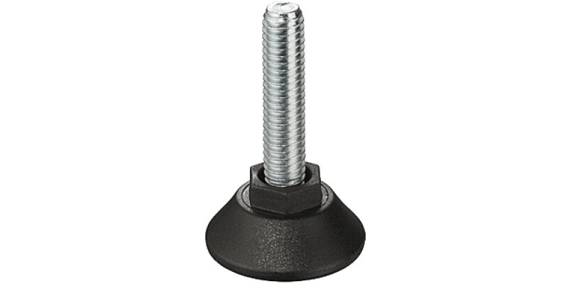 Adjusting Screw, M10 Thread with Fixed Foot
