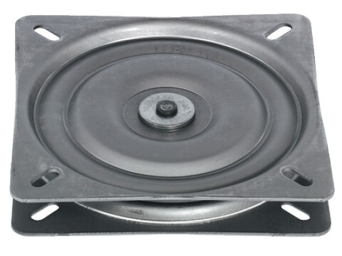 Furniture Turntable, 360deg, Load Capacity 100 kg, Bright Steel