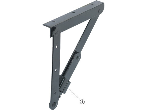 Folding Bracket, for Tables and Benches, Profile Dimensions 25 x 25 x 3 mm, Stee