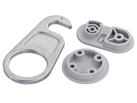 Table Connector, for Screw Fixing Beneath Table Top, Zinc Alloy and Plastic