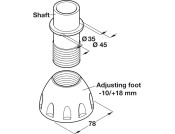 Plinth Shaft w Base 100mm Pl Black