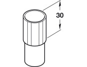 Plinth Shaft Extension Pc 70mm Pl Black