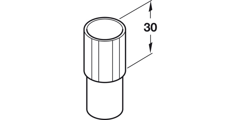 Plinth Shaft Extension Pc 30mm Pl Black