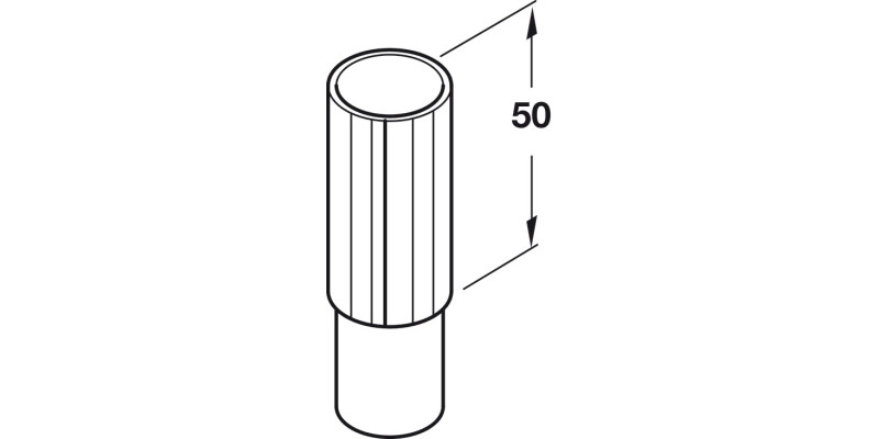 Plinth Shaft Extension Pc 30mm Pl Black