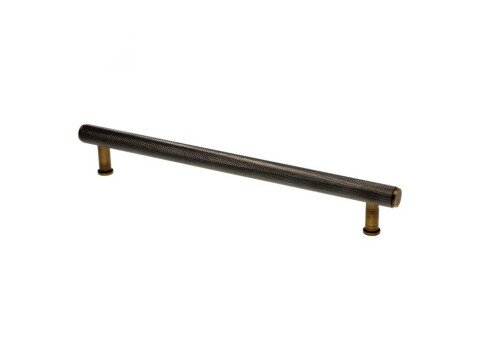 Alexander and Wilks Crispin Dual Finish Knurled T-bar Cupboard Pull Handle