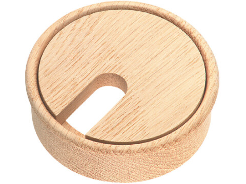 Cable Outlet, &Oslash; 80 mm, Two Part, Wood