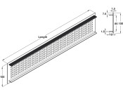 Vent Grille PF Rnd 500x100mm AA Slv F1