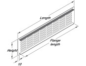 Vent Grille RM 500x130mm Alu Slv F1
