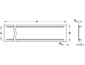 Vent Grille RM 500x80mm Alu Slv F1