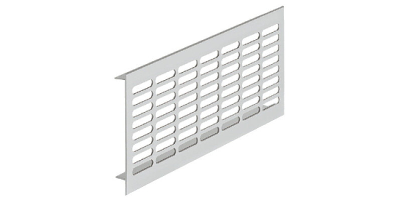 Ventilation Grille, for Recess Mounting, Height 102 mm, Recessed Height 86 mm, F