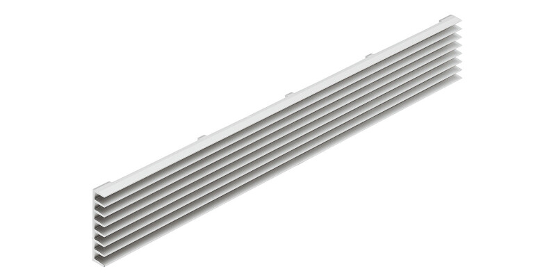 Ventilation Grille, Louvre Type Ventilation Slots, Surface Mounted