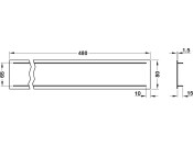 Vent Grille RM 480x80mm AA D.Brown MC4