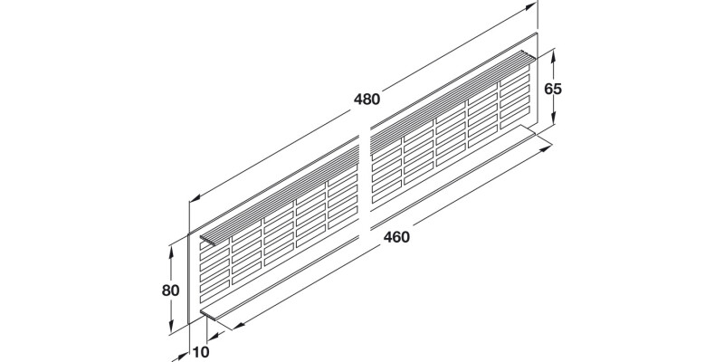 Vent Grille RM 480x80mm AA D.Brown MC4