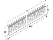 Vent Grille RM 480x80mm AA D.Brown MC4