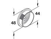 Vent Trim RM D48mm Pl White