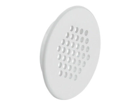 Ventilation Trim, for Recess Mounting, Perforated, &Oslash; 48 mm, Plastic
