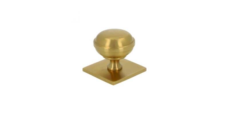 Alexander and Wilks Quantock Cupboard Knob on Square Backplate