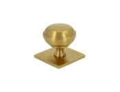 Alexander and Wilks Quantock Cupboard Knob on Square Backplate