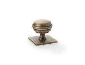 Alexander and Wilks Quantock Cupboard Knob on Square Backplate