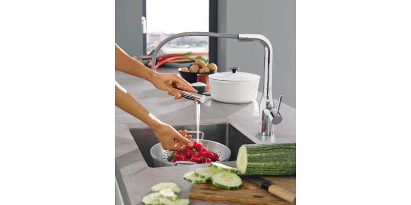 Grohe Essence Tap w PO Spray Warm Sunset