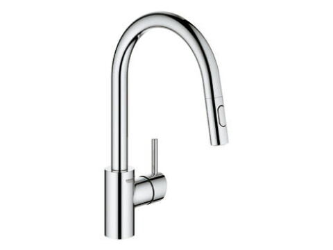 Mixer Tap, Single Lever, with Pull Out Spray, C-Spout, GROHE Concetto