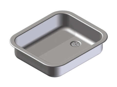 Sink, 1.0 Bowl, Stainless Steel, Inset Shallow with Insulation Pad, Ropox