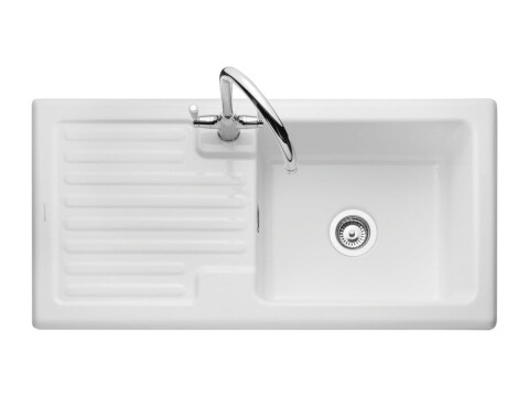 Sink, 1.0 Bowl with Drainer, Ceramic, Rangemaster