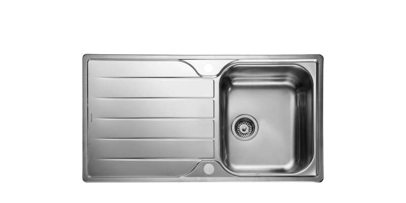 Sink, 1.0 Bowl with Drainer, Stainless Steel, Rangemaster Michigan