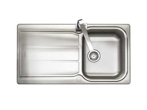 Sink, 1.0 Bowl with Drainer, Stainless Steel, Rangemaster Glendale