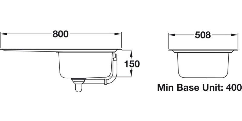 RM BL8001/ Baltimore St/St 1.0B Sink