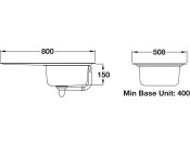 RM BL8001/ Baltimore St/St 1.0B Sink
