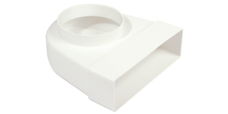 Elbow 90� Bend, Male, Flame Retardant, PVC, White, Manrose