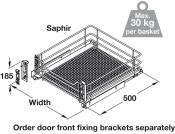 VS SUB 450mm PO Bskt Hinged 1xSph Chr