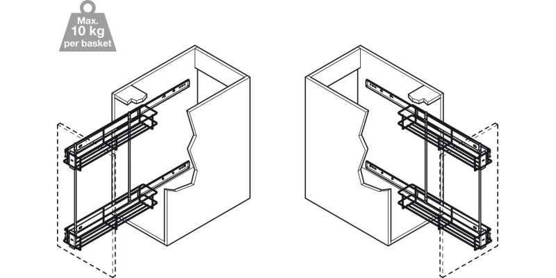 PO Basket Inserts 150mm White x2