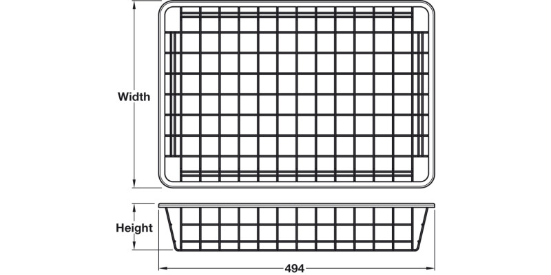 W/Robe Basket 494x336x175mm White 400mm