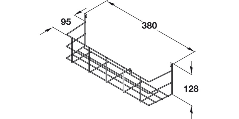 Multipurpose Rack 1-Tier Linear 380x95mm