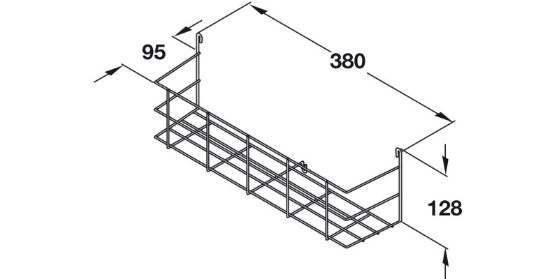 Multi-Purpose Rack, Linear Wire, Depth 95 mm