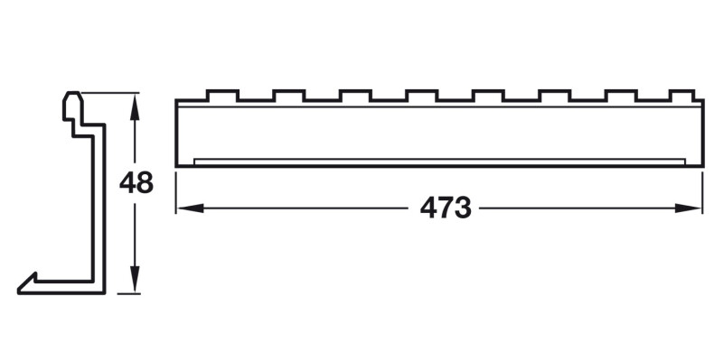 Cuisio Cutlery End Piece 473mm Gph