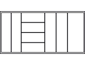 Cutlery Ins 100/60 1000mm HG Pl Slv/Gry