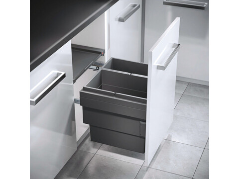 Pull Out Waste Bin, Double Bin, Hailo Cargo Synchro