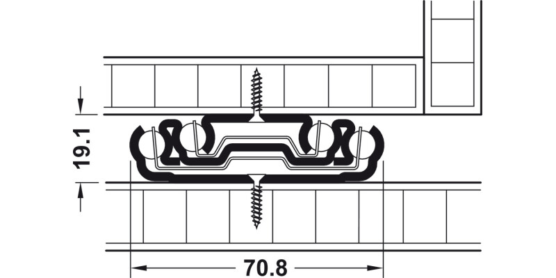 7957 BB Drawer Runner Full 160kg 762mm St Galv