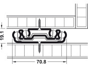 7957 BB Drawer Runner Full 160kg 762mm St Galv
